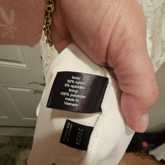 Lane Bryant 22/24 Elegant White Lace Dress - Picture 9 of 9